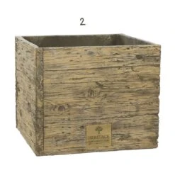 Woodlodge 37cm Heritage Oak Square Planter 7 Woodlodge 37cm Heritage Oak Square Planter -The Old Railway Line 5021346487725 3