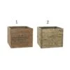Woodlodge 37cm Heritage Oak Square Planter