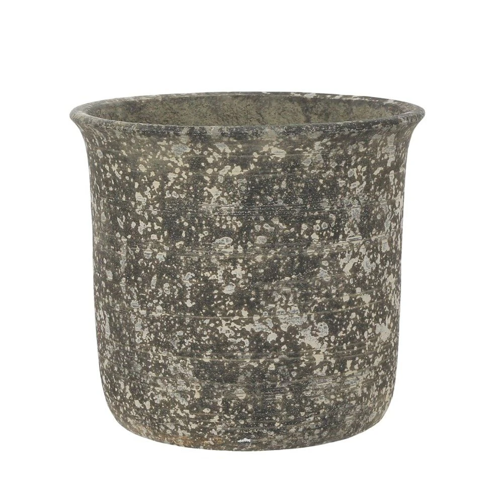 Woodlodge 37cm Rustic Weathered Round Pot 3 Woodlodge 37cm Rustic Weathered Round Pot