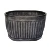 Woodlodge 51cm Rustic Pewter Ribbed Trough -The Old Railway Line 5021346490572