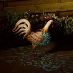 Smart Solar 45cm Metal Cockerel Silhouette -The Old Railway Line 5050642064132 3