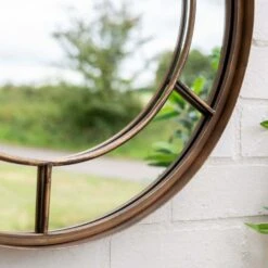 La Hacienda 60cm Valencia Round Steel Indoor/Outdoor Mirror 6 La Hacienda 60cm Valencia Round Steel Indoor/Outdoor Mirror -The Old Railway Line 5055025559090 3
