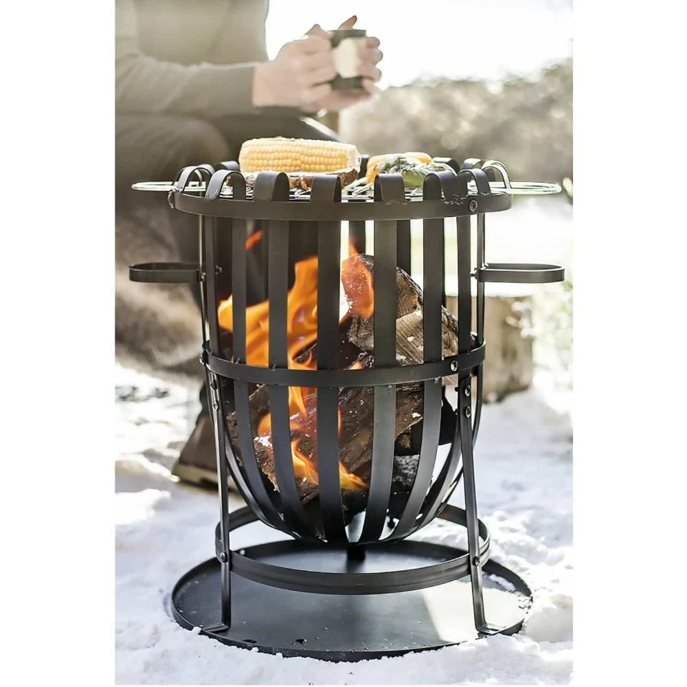 La Hacienda 56cm Vancouver Firebasket With Grill 3 La Hacienda 56cm Vancouver Firebasket With Grill