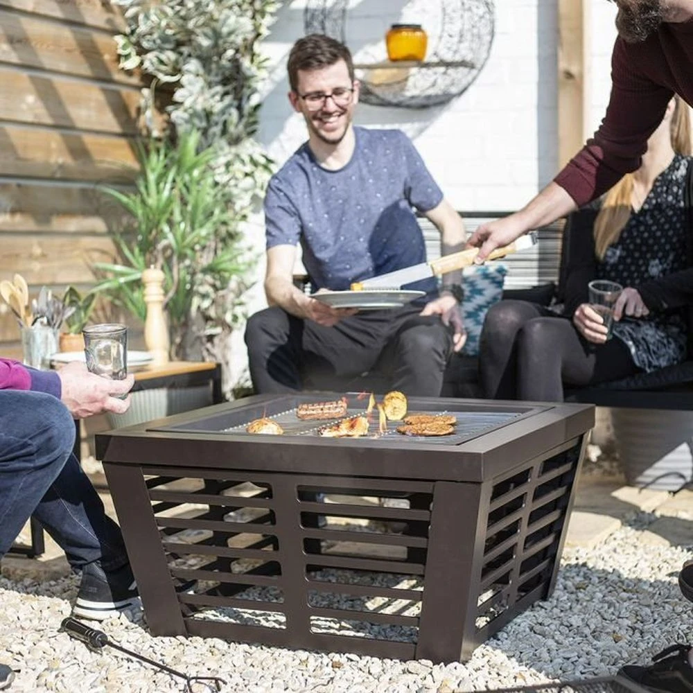 La Hacienda 75cm Elda Square Firepit 4 La Hacienda 75cm Elda Square Firepit - Image 2