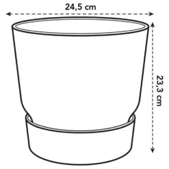 Elho 25cm Leaf Green Greenville Round Planter -The Old Railway Line 8711904332433 3