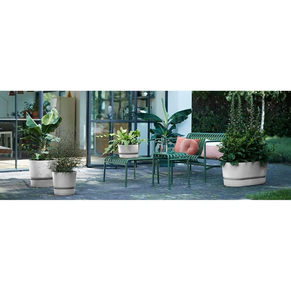 Elho 25cm Living Concrete Greenville Round Planter 6 Elho 25cm Living Concrete Greenville Round Planter - Image 4