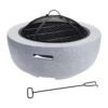 Koopman 60cm Grey Firebowl With BBQ Rack