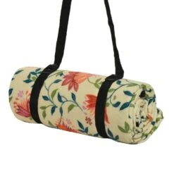 Decoris 170cm Fleece Floral Picnic Blanket (Choice Of 2) 7 Decoris 170cm Fleece Floral Picnic Blanket (Choice Of 2) -The Old Railway Line 8720194645079 2