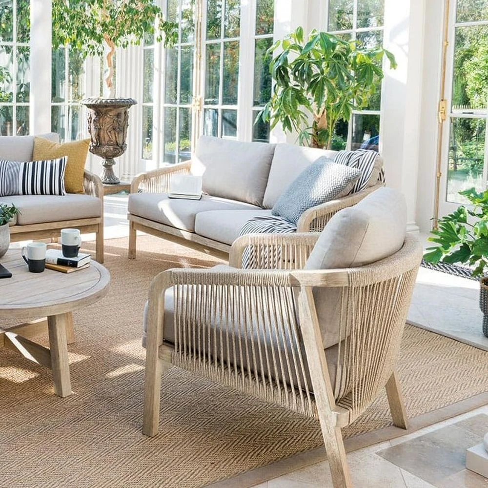 Kettler Cora Rope Lounge Wooden Armchair (Pair) 6 Kettler Cora Rope Lounge Wooden Armchair (Pair) - Image 4